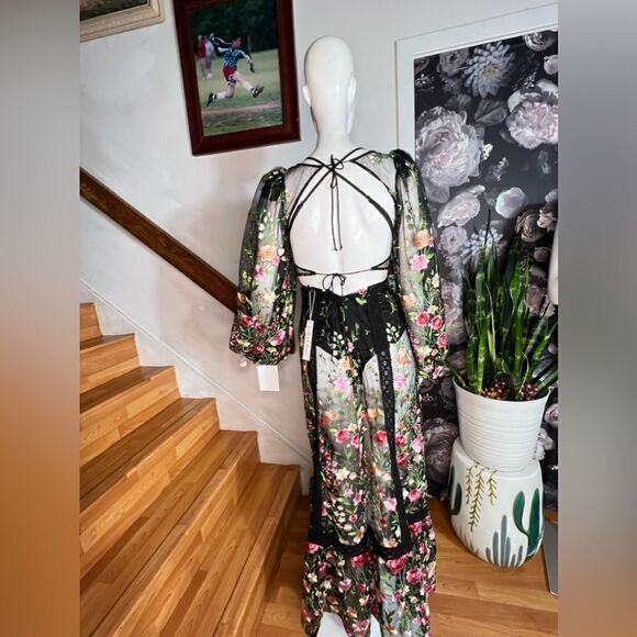 Free People For Love & Lemons Luna Sheer
Floral Maxi Dress /size  Xs - Picture 12 of 14